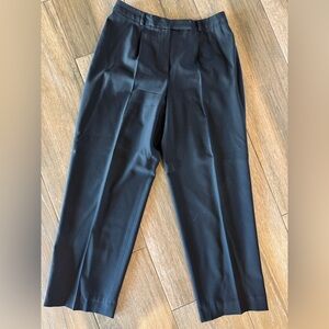 Talbots Italian wool classic office business black lined  dress pants sz 8P